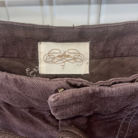 NWT Womens Anthropologie Wide Leg Brown Linen Sailor Pants 6 - Picture 3 of 4
